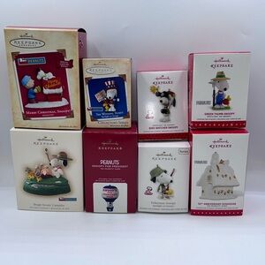 Hallmark Keepsake Charlie Brown/Peanuts Christmas Ornaments Bundle